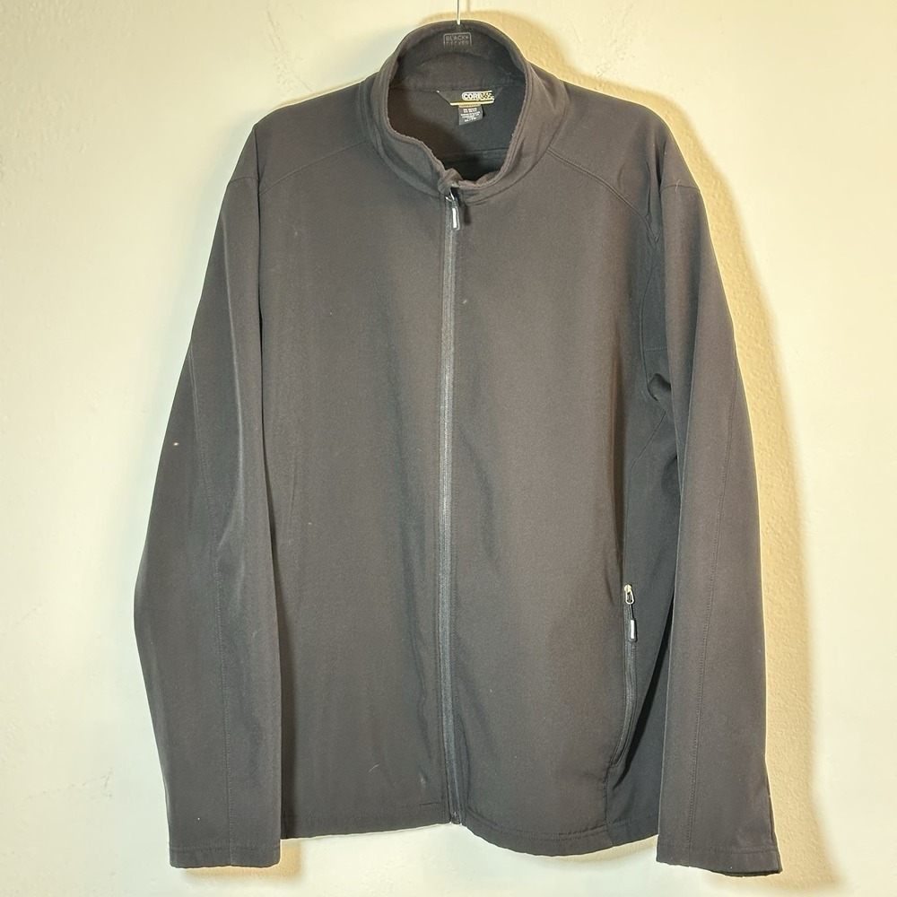 CORE 365 Men's Softshell Jacket FullZip Lightweight Fleece Lined Gray Black XL
